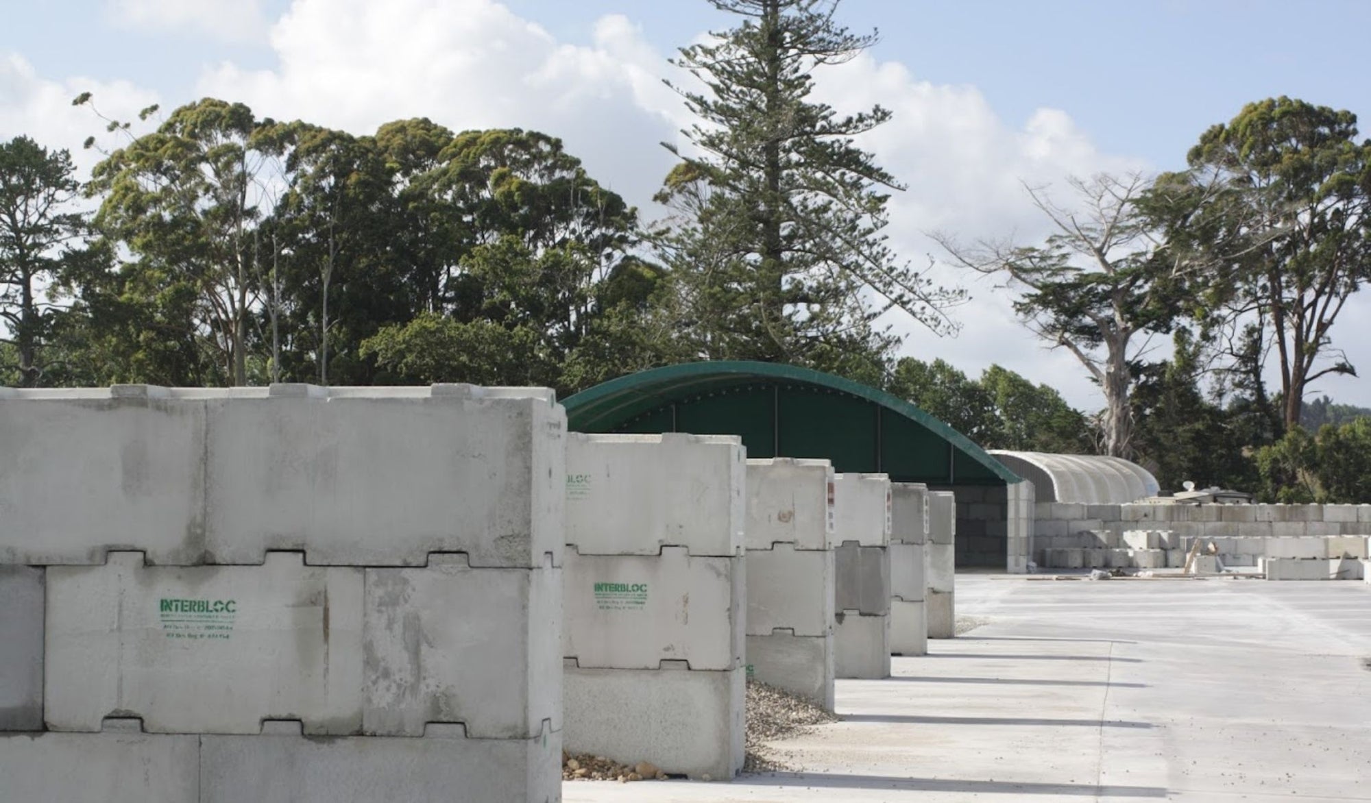 Interbloc gravity concrete bins at Wyatt Landscape Supplies