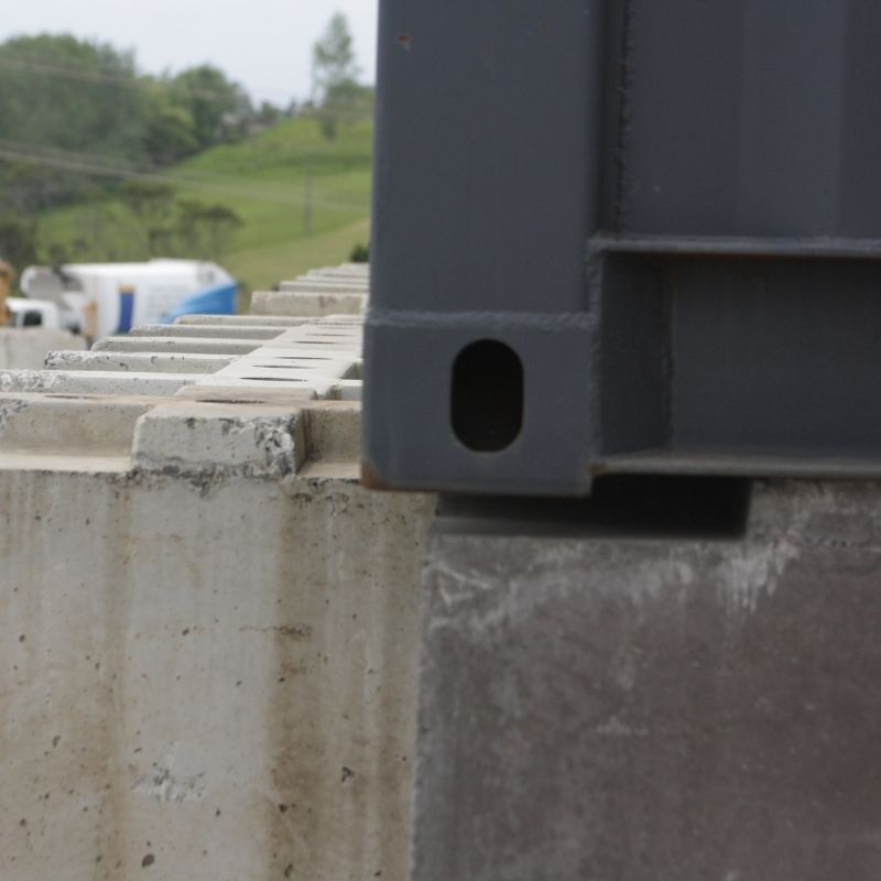 Interbloc concrete blocks used for temporary foundations at rock and rubble 2