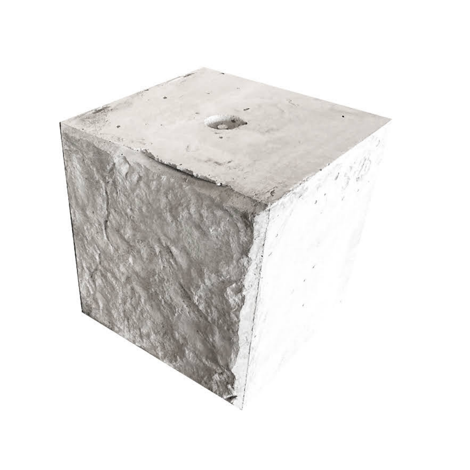 Perspective shot of a 400 Flat Top Stonebloc Concrete Block