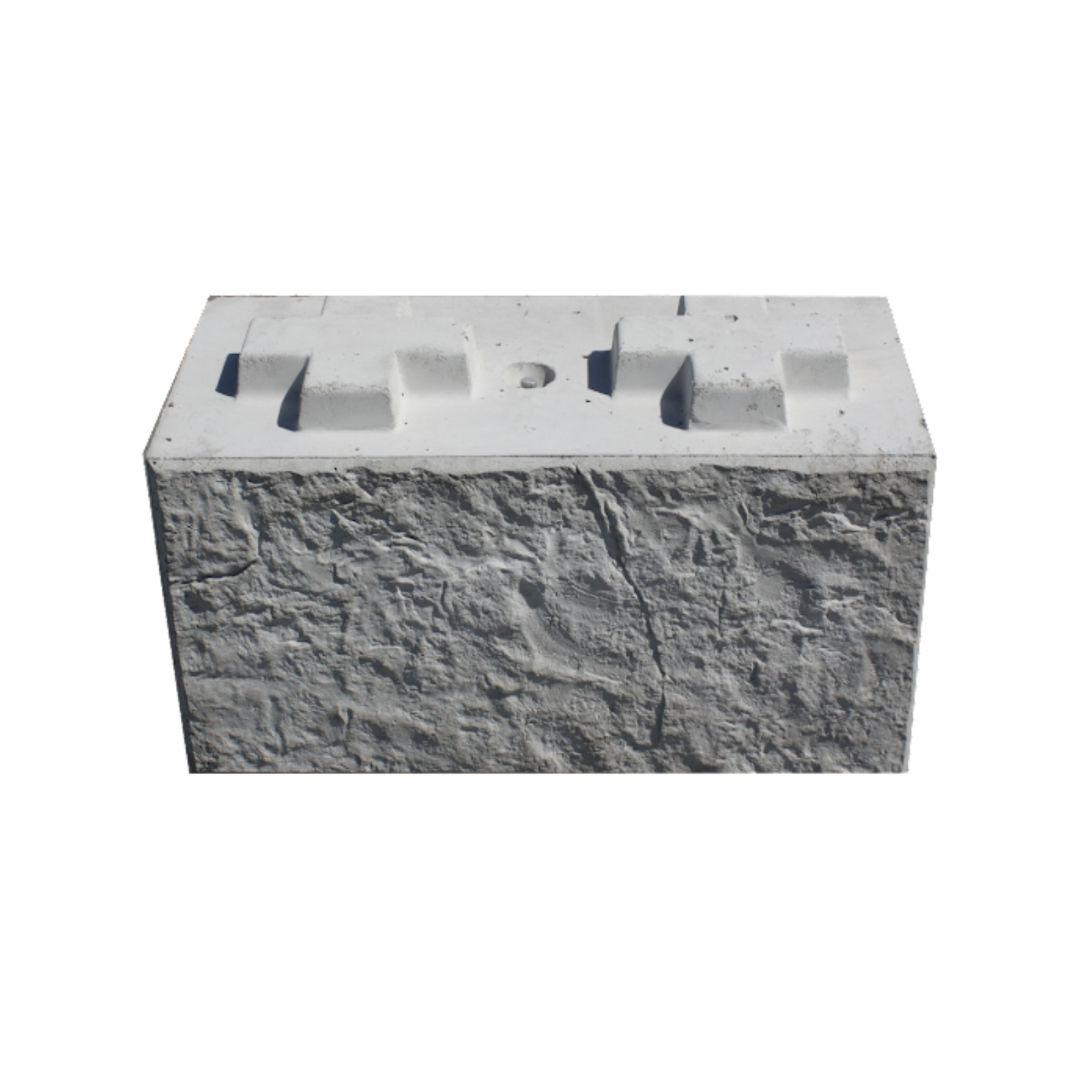 Front view of a 800 Standard Stonebloc concrete block