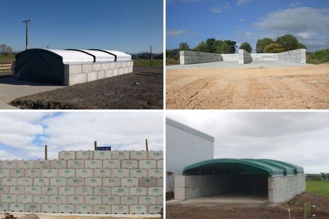 Interbloc retaining wall, pke bin, fertsilier bin, silage bunker