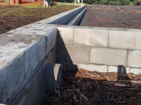 Drainage Pointing Seawards for Stonebloc Seawall at Opunake Beach